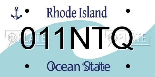 011NTQ Rhode Island License Plate