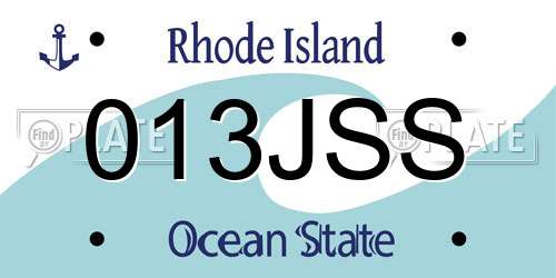 013JSS Rhode Island License Plate