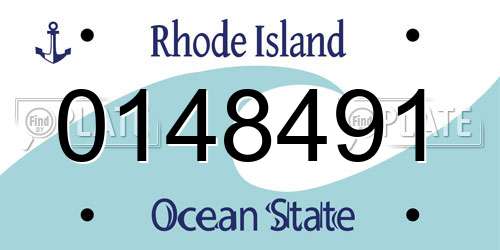 0148491 Rhode Island License Plate