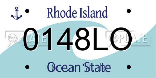 0148LO Rhode Island License Plate