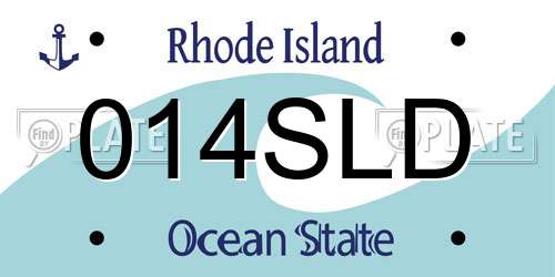 014SLD Rhode Island License Plate