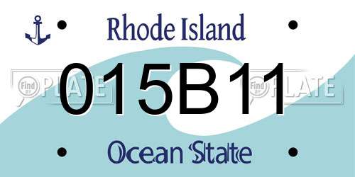 015B11 Rhode Island License Plate