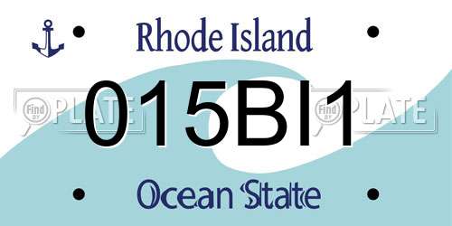 015BI1 Rhode Island License Plate
