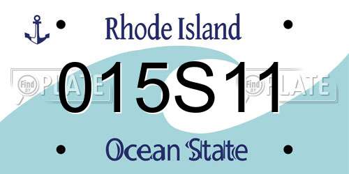 015S11 Rhode Island License Plate