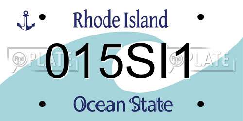 015SI1 Rhode Island License Plate