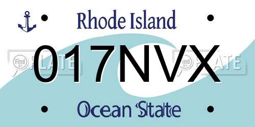 017NVX Rhode Island License Plate