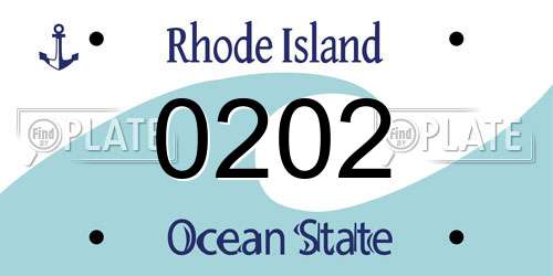 0202 Rhode Island License Plate