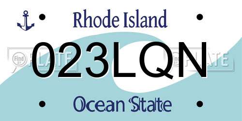023LQN Rhode Island License Plate
