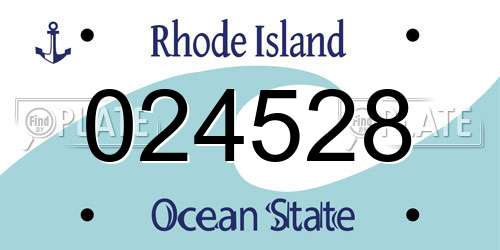 024528 Rhode Island License Plate