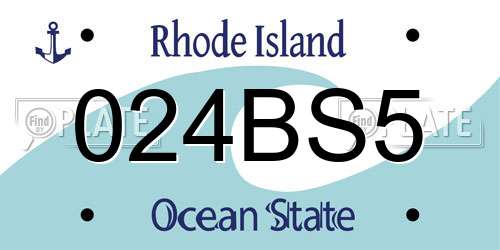 024BS5 Rhode Island License Plate