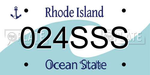 024SSS Rhode Island License Plate