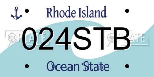 024STB Rhode Island License Plate