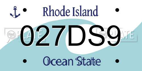 027DS9 Rhode Island License Plate