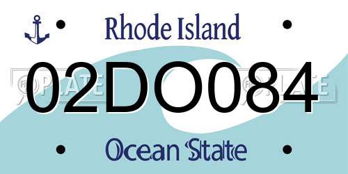 02DO084 Rhode Island License Plate