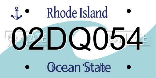 02DQ054 Rhode Island License Plate