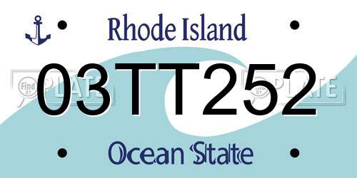 03TT252 Rhode Island License Plate