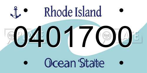 04017O0 Rhode Island License Plate