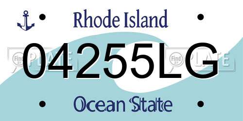 04255LG Rhode Island License Plate