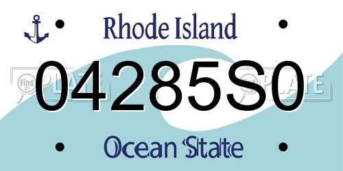 04285S0 Rhode Island License Plate