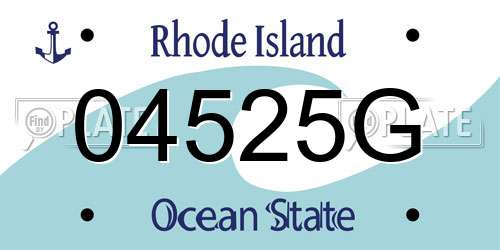 04525G Rhode Island License Plate