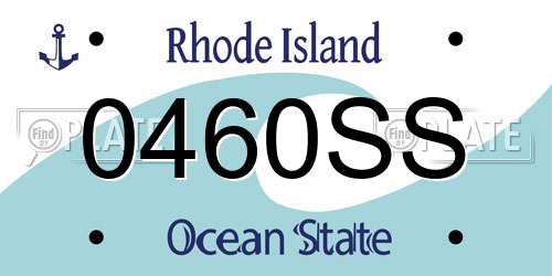 0460SS Rhode Island License Plate