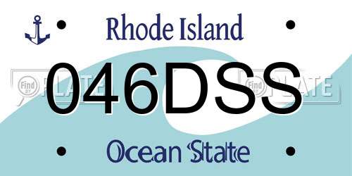 046DSS Rhode Island License Plate