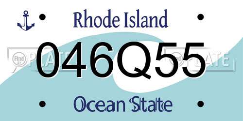 046Q55 Rhode Island License Plate