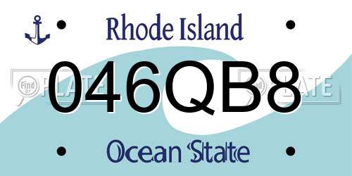 046QB8 Rhode Island License Plate