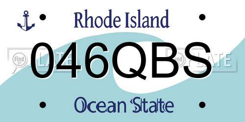 046QBS Rhode Island License Plate