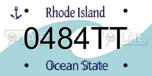 0484TT Rhode Island License Plate