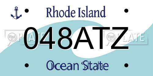 048ATZ Rhode Island License Plate