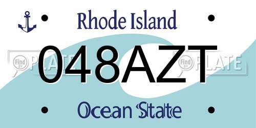 048AZT Rhode Island License Plate
