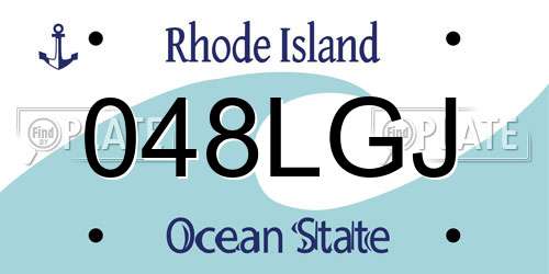 048LGJ Rhode Island License Plate