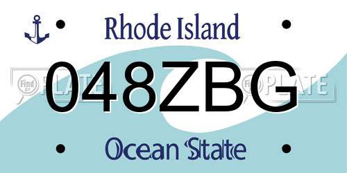 048ZBG Rhode Island License Plate