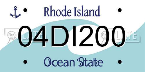04DI200 Rhode Island License Plate