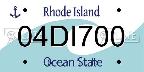 04DI700 Rhode Island License Plate