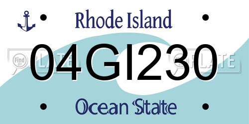 04GI230 Rhode Island License Plate