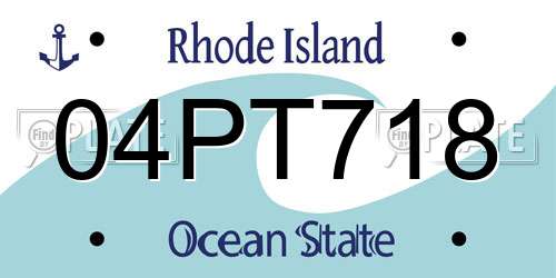 04PT718 Rhode Island License Plate