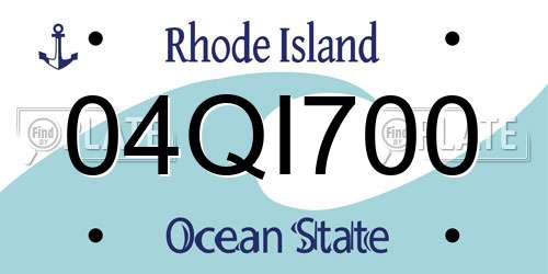 04QI700 Rhode Island License Plate
