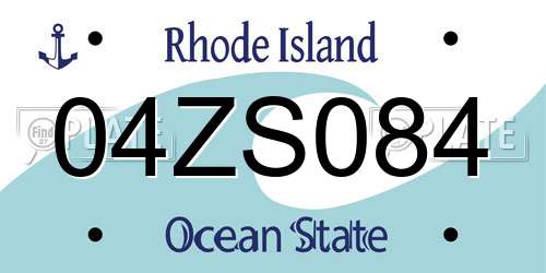 04ZS084 Rhode Island License Plate