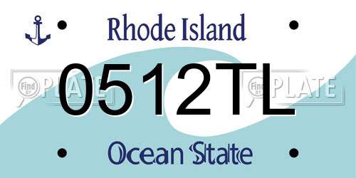 0512TL Rhode Island License Plate