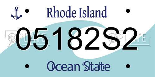 05182S2 Rhode Island License Plate