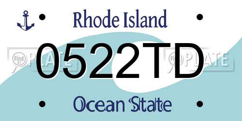 0522TD Rhode Island License Plate