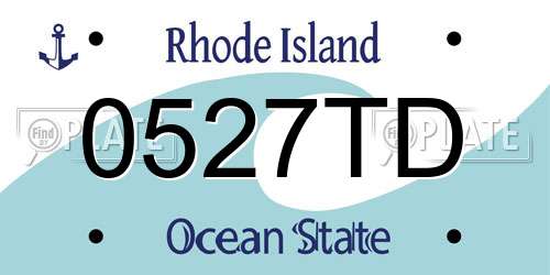 0527TD Rhode Island License Plate
