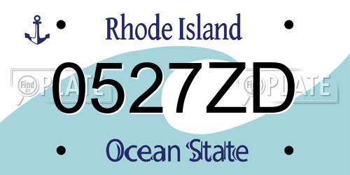 0527ZD Rhode Island License Plate
