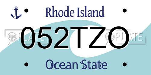 052TZO Rhode Island License Plate