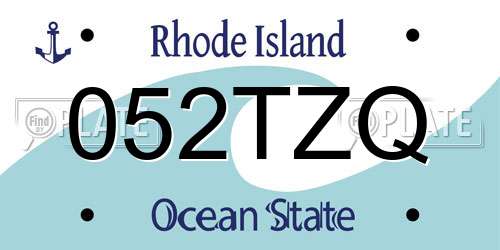 052TZQ Rhode Island License Plate