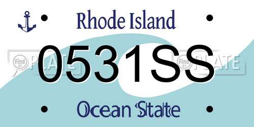 0531SS Rhode Island License Plate