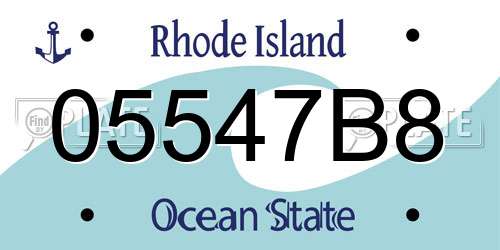 05547B8 Rhode Island License Plate
