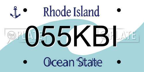055KBI Rhode Island License Plate